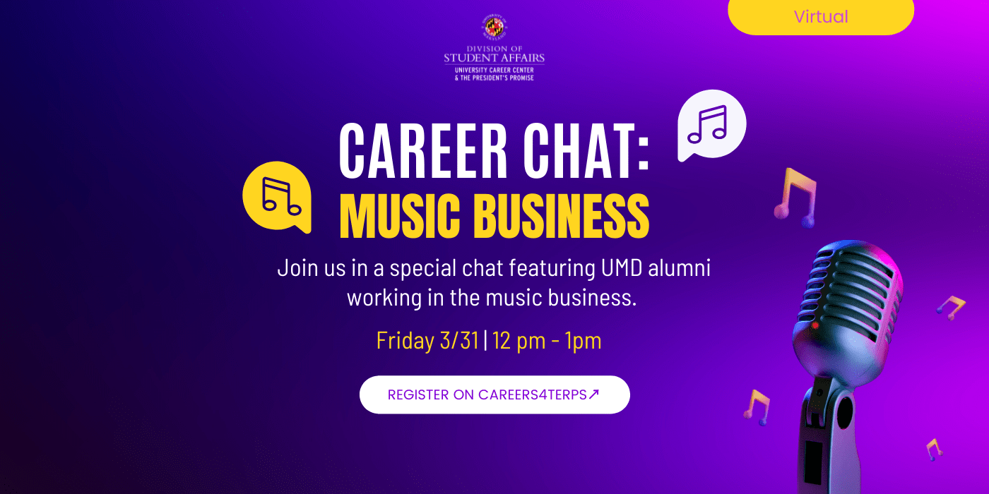 The banner art for Career Chat: Music Business