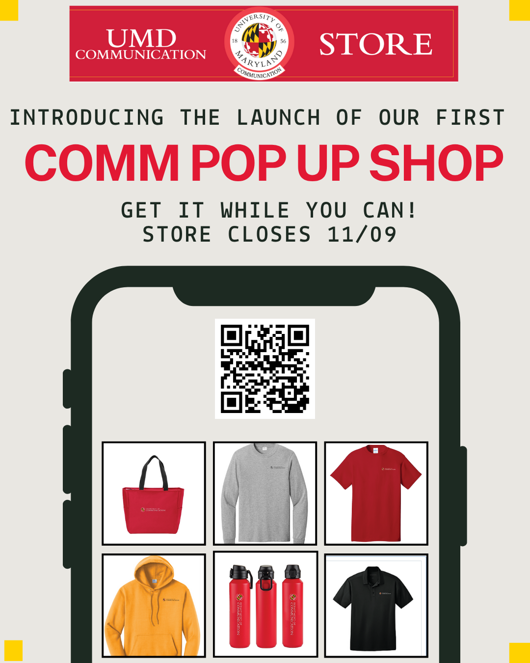 COMM Pop Up Shop Graphic 
