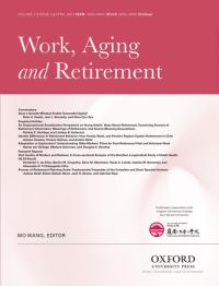 Cover of the journal Work, Aging, and Retirement