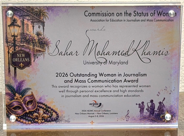 Sahar Khamis AEJMC Award