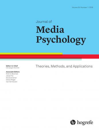 A cover from the Journal of Media Psychology